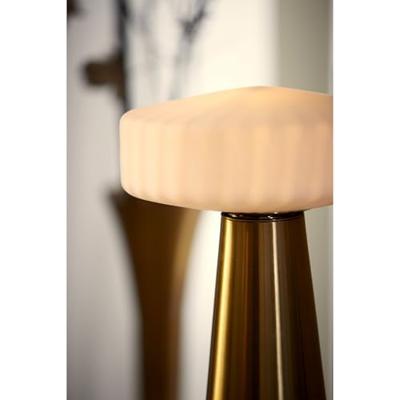Light & Living TafellampPleat goud met wit Ø 30cm - 1882126 - thumbnail