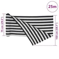 Privacynet 75 g/m 1,5x25 m HDPE antracietkleurig en wit - thumbnail