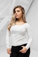 Guess Shiny Triangle T-Shirt Dames Wit - Maat S - Kleur: Wit | Soccerfanshop - thumbnail