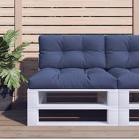 VidaXL Palletkussen 80x40x12 cm stof marineblauw - thumbnail