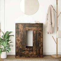 Dressoir met lades en deuren 73x31x90 cm gerookt eiken - thumbnail