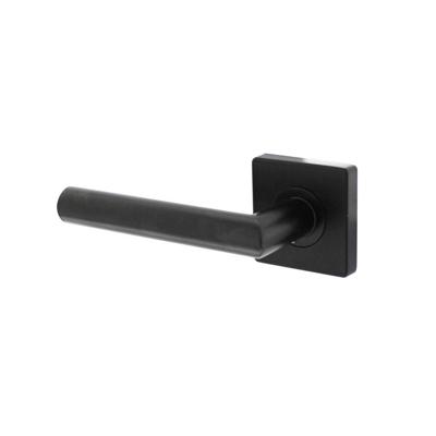 Gatdeel links Bastian op rozet 55x55x10mm zwart