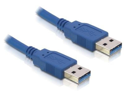 Delock USB-kabel USB 3.0 USB-A stekker, USB-A stekker 1.50 m Blauw 82430