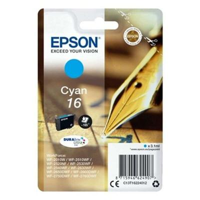 Epson Inktcartridge 16 Origineel Cyaan C 13 T 16224012 Epson Inktcartridge 16 Origineel Cyaan C 13 T 16224012