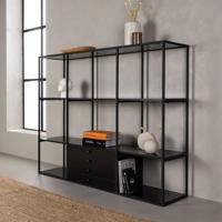 Nohr Wandkast 'Judah' MDF en staal, 120 x 150cm - thumbnail