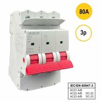 HS1 lastscheider 3 polig 80A hoofdschakelaar werkschakelaar lastschakelaar Voor AC en DC stroom - thumbnail
