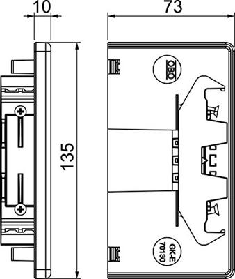 OBO Bettermann 6274570 Montageaccessoire (b x d) 130 mm x 70 mm 1 stuk(s) Zuiver wit