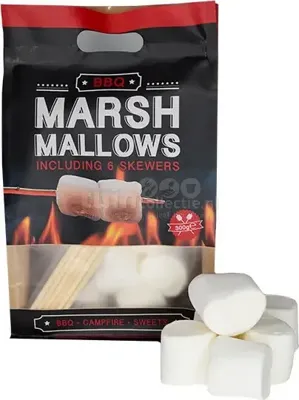 BBQ Marshmallows 250g + 6 prikkers