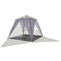 Strandtent 4-persoons waterdicht snelontgrendeling grijs - thumbnail