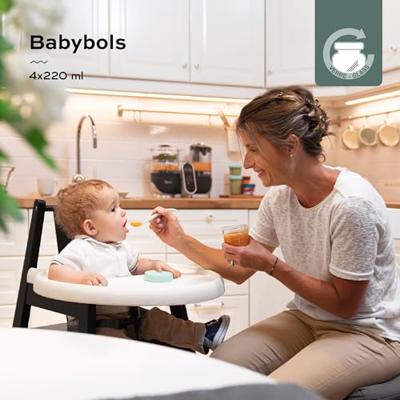 4 glazen bewaarpotjes (240 ml) BABYMOOV meerkleurig 4 glazen bewaarpotjes (240 ml) BABYMOOV meerkleurig