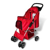 VidaXL Wandelwagen voor hond rood - thumbnail
