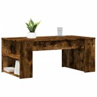 Salontafel 102x55x42 cm bewerkt hout gerookt eikenkleurig - thumbnail