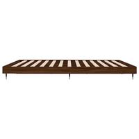 Bedframe zonder matras bewerkt hout bruin eikenkleur 120x200 cm - thumbnail