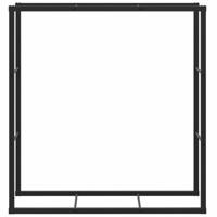 Haardhoutrek 110x30x116 cm staal zwart - thumbnail