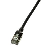LogiLink CQ9053S RJ45 Netwerkkabel, patchkabel CAT 6A U/FTP 2.00 m Zwart Extreem dun, Vlambestendig, Flexibel, Folie afscherming, Halogeenvrij, Snagless, - thumbnail