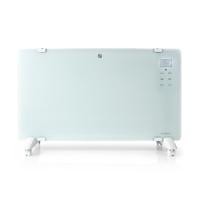 Glazen Paneel Convectorkachel | Thermostaat | LCD-Scherm | 2 Warmtestanden | Staand / Wandmontage | 2000 W | Wit - thumbnail