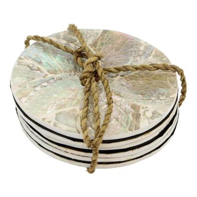 Meerkleurige Onderzetter van Schelp en Sarana, 100 gram