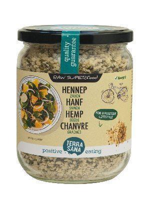 TerraSana RAW Hennepzaad gepeld in glas bio 275 Gram TerraSana RAW Hennepzaad gepeld in glas bio 275 Gram
