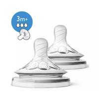 Philips AVENT 2 stuks, normale speen, 3m+, Natural-speen - thumbnail