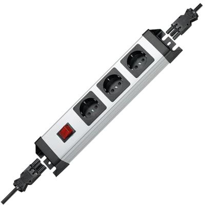 Kopp 226220013 Stekkerdoos met schakelaar 3-voudig Zilver, Zwart Wieland stekker 1 stuk(s) Kopp 226220013 Stekkerdoos met schakelaar 3-voudig Zilver, Zwart Wieland stekker 1 stuk(s)