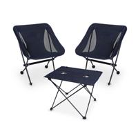 2x Campingstoel Premium Compact + Camping Tafel Premium (Set) | Dark navy | One Size - thumbnail