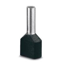 Phoenix Contact 3200991 Dubbele adereindhulzen 1.5 mm² Deels geïsoleerd Zwart 100 stuk(s) - thumbnail