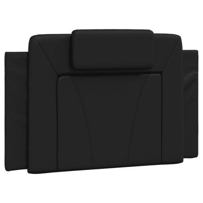 Bedframe met hoofdbord kunstleer zwart 90x190 cm