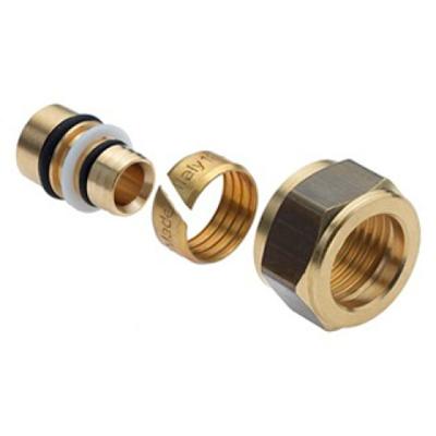 Bonfix knelkoppeling - Verloopset - �25x2,5 Alu-pers x 28 mm knel - Messing