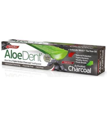 AloeDent Aloe Vera Triple Action Charcoal Tandpasta