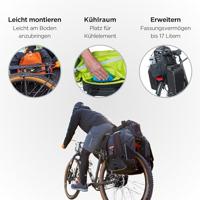 Basil miles fietsrugzak - multifunctionele grijze fietstas voor dames/heren - 17l - hook-on systeem - thumbnail