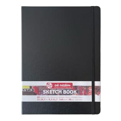 Schetsboek A4 - zwart - 80 vellen