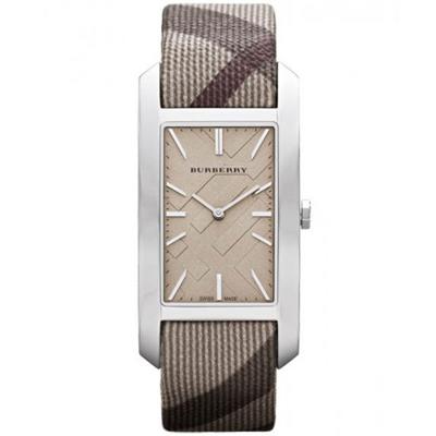 Horlogeband Burberry BU9404 Leder Beige 18mm Horlogeband Burberry BU9404 Leder Beige 18mm