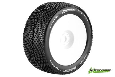 Louise T-TURBO Super Soft banden op witte disc velgen voor 1/8 truggy - 0 offset