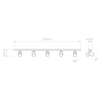 Astro Lighting Ascoli Five Bar Spot - Wit - thumbnail