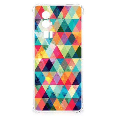 Xiaomi Poco F5 Pro Doorzichtige Silicone Hoesje Geruit Xiaomi Poco F5 Pro Doorzichtige Silicone Hoesje Geruit