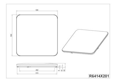 Trio Witte plafonniereBlanca vierkant 4000K - R64144201