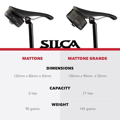 SILCA zadeltas "mattone" saddle bag mattone black/red