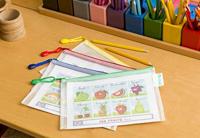 Opbergtas Tarifold met rits 330x240mm PVC rood | 8 stuks - thumbnail