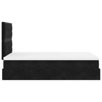 Ottoman bed met matrassen en LED's 120x200cm fluweel zwart - thumbnail