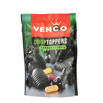 Venco Droptoppers lekker stevig 215 Gram Venco Droptoppers lekker stevig 215 Gram