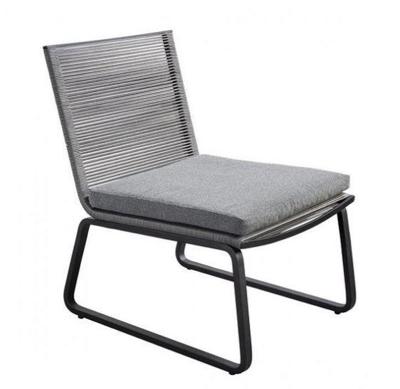 Kome lounge stoel aluminium black rope dark grey kurai Yoi - Yoi