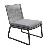 Kome lounge stoel aluminium black rope dark grey kurai Yoi - Yoi - thumbnail