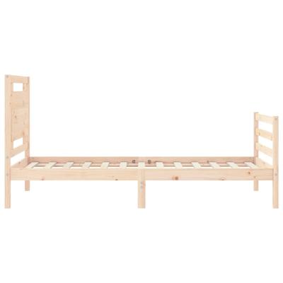 Bedframe met hoofdbord massief hout