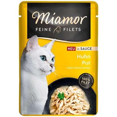 MIAMOR Feine Filets Chicken in sauce - nat kattenvoer - 100g