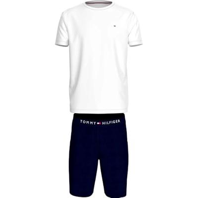 Tommy Hilfiger Heren Basic Shortama - Katoenen zomer pyjama
