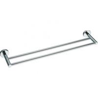 Sanix Round dubbele handdoekrek 50cm chroom - thumbnail