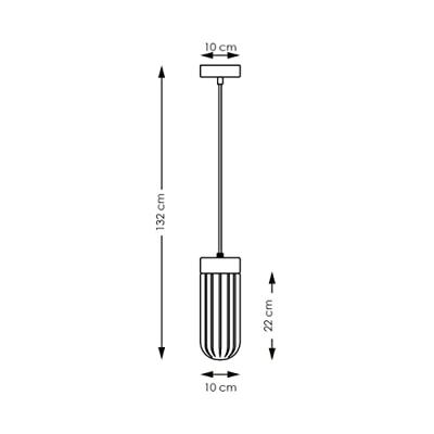 Light depot - hanglamp Capri klein - hout/glas - Outlet - thumbnail
