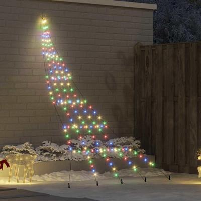 LED Kerstboom met 168 LED Multikleur 511 cm Metaal LED Kerstboom met 168 LED Multikleur 511 cm Metaal