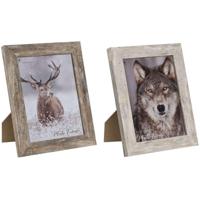 Fotolijsten Home ESPRIT Wit Natuurlijk Kristal polyestyreen Scandinavisch 19,5 x 2 x 24,5 cm (2 Stuks) - thumbnail