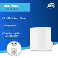 REV USB-module Traveler, reisadapter voor reisagenten, ook zelfstandig te gebruiken, wit - thumbnail